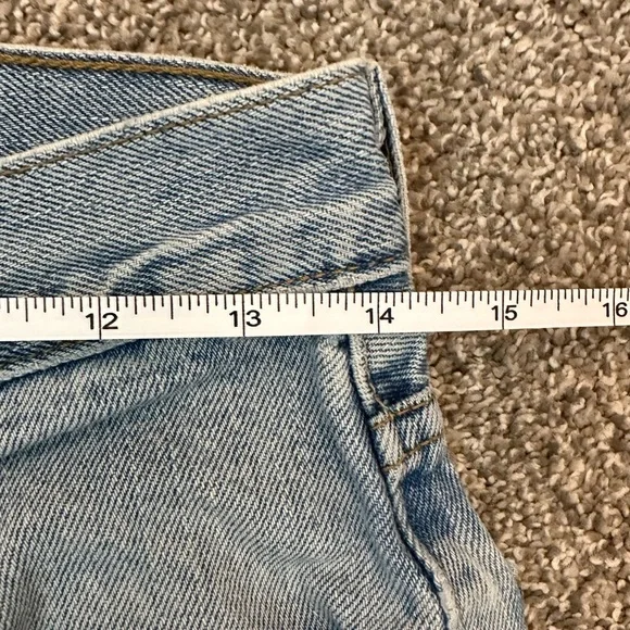 Levis 505 Jeans Mens 29 X 30 Regular Fit Straight Leg Light Wash Blue Denim - Picture 12 of 12